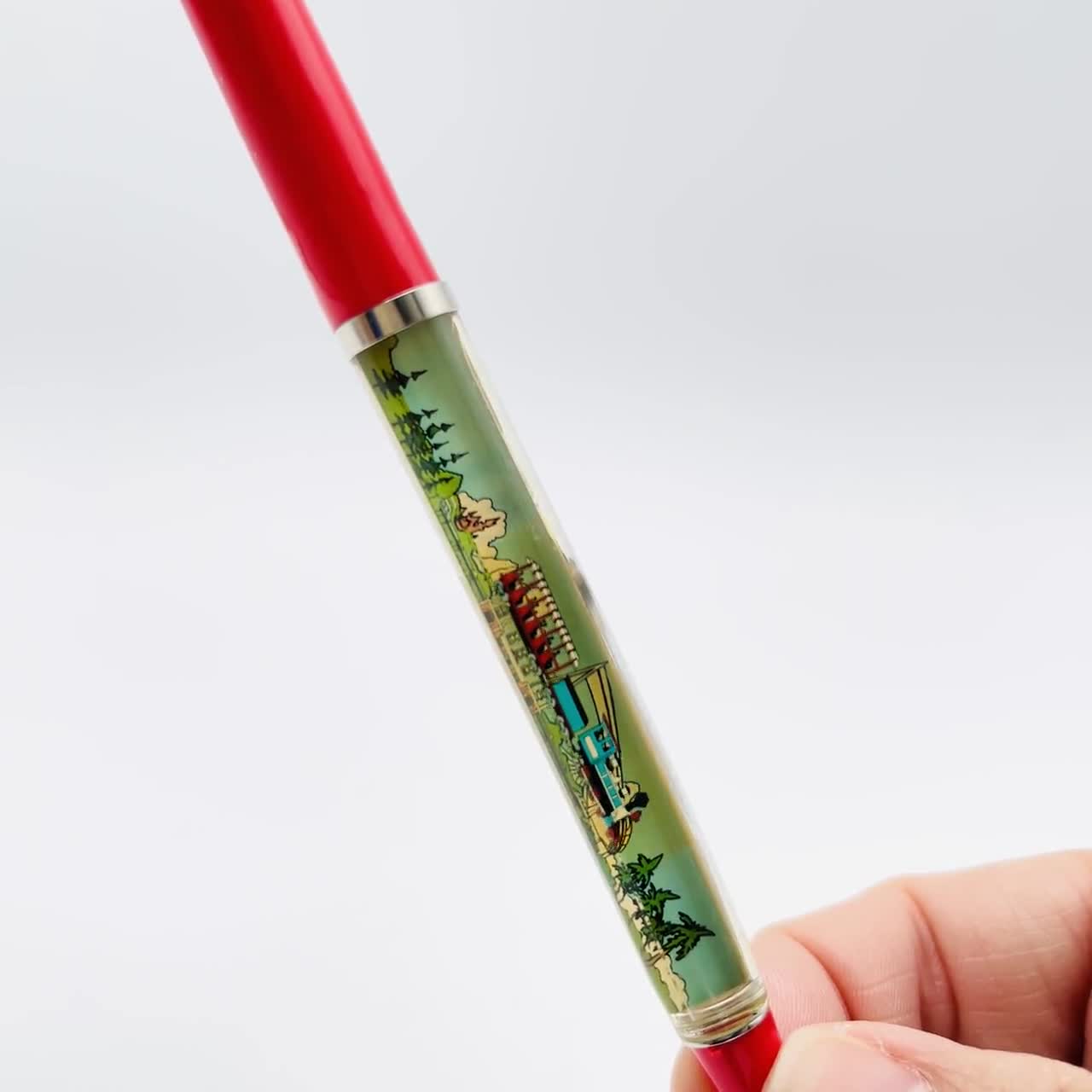 Vintage Disneyland Floaty Pen Santa Fe Railroad Souvenir
