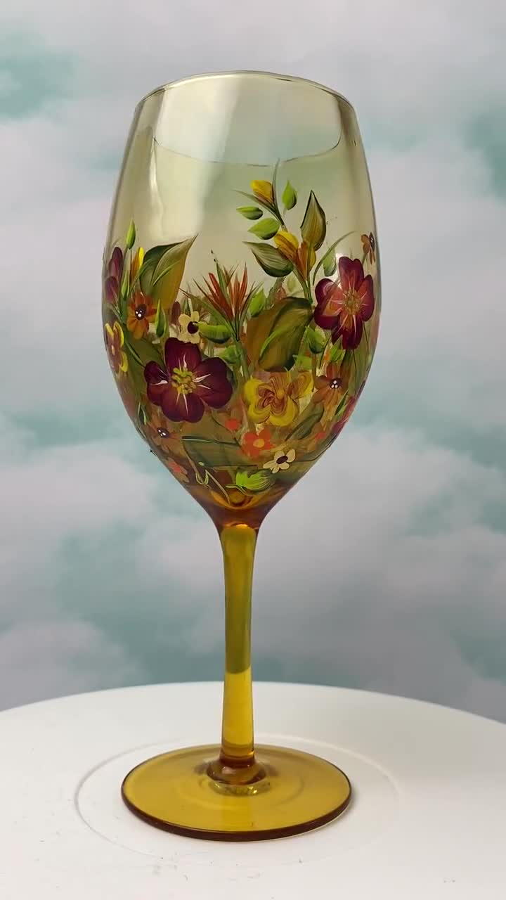 Fall Hand Painted Wine Glasses – A Wincy Glass N Design