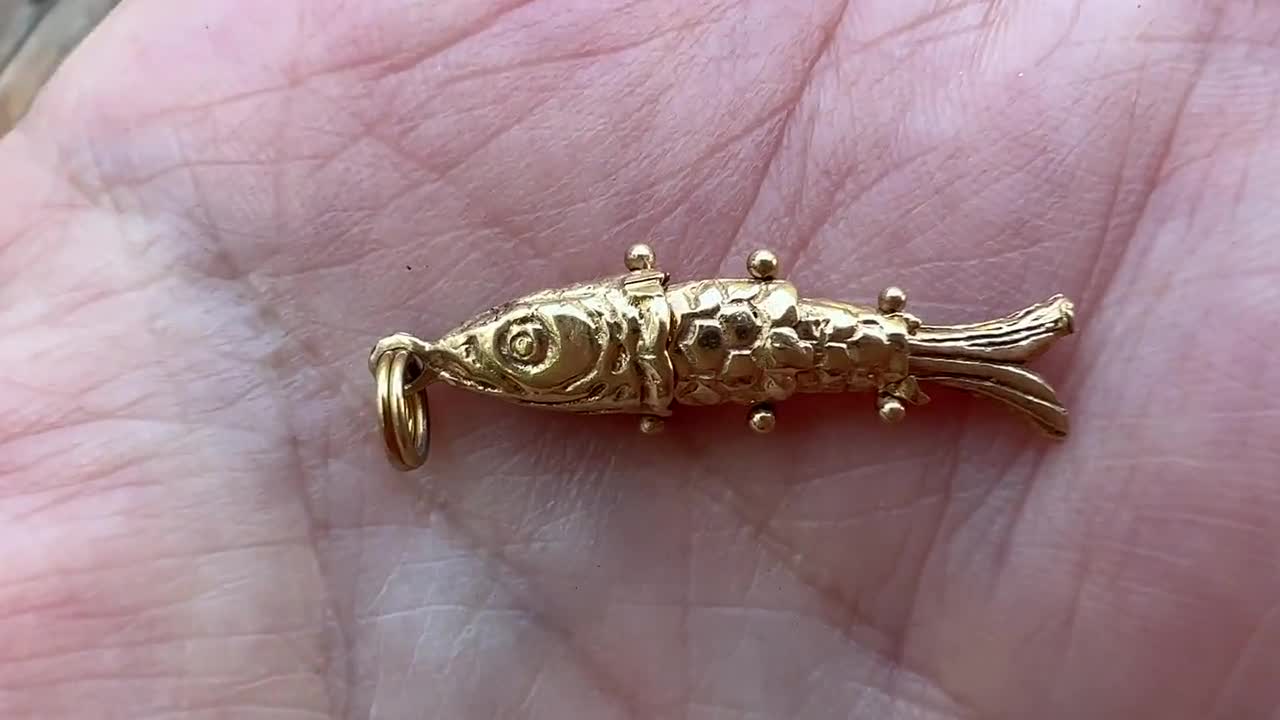 14 Karat Solid Gold Ulua Pendant | Giant Trevally Fish | Jack Fish | Fisherman Pendant | Ocean Inspired | Fine Jewelry | Made in Hawai'i