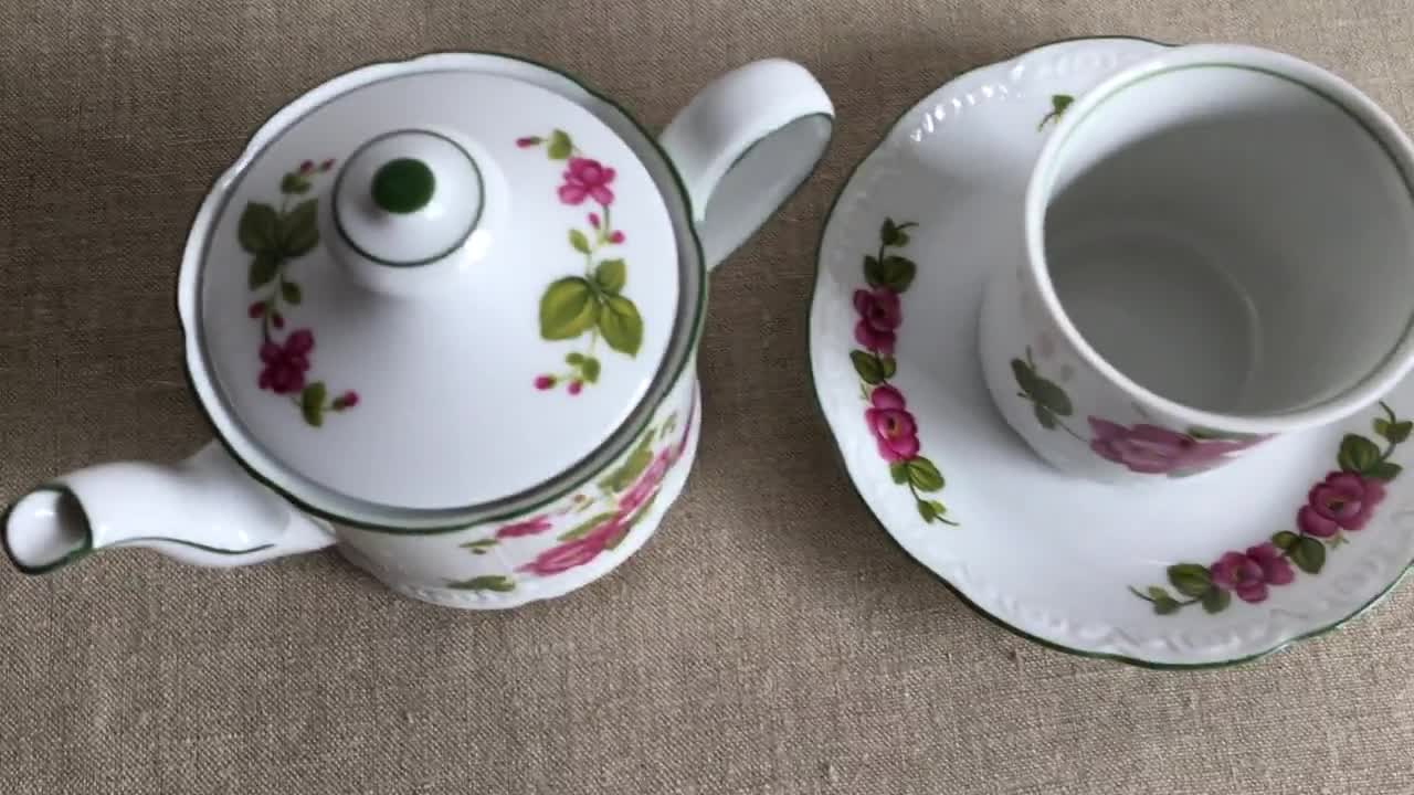 Tea Set for One Mitterteich Bavaria German Porcelain Coffee Pot Vintage Tea  Cup and Pot Set China Teapot Set Tea Cup Trio Retro Dish Set 