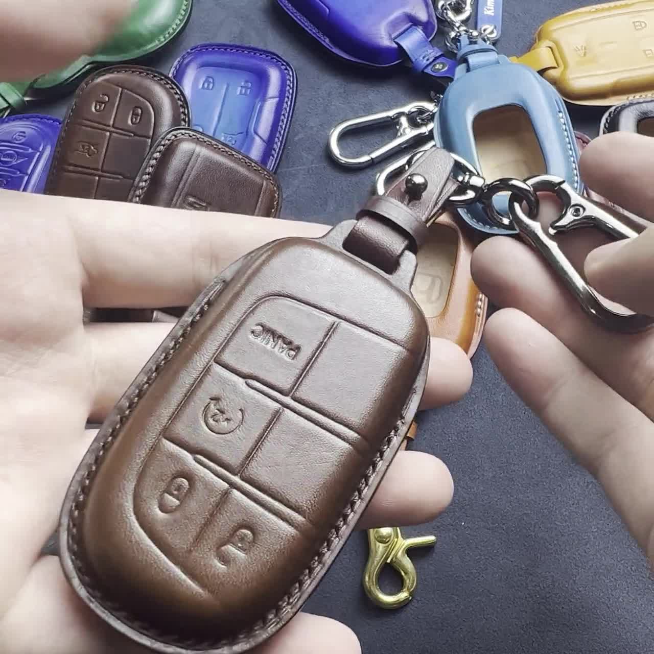Schlüsselanhänger aus Leder für Grand Cherokee Compass -  Schweiz