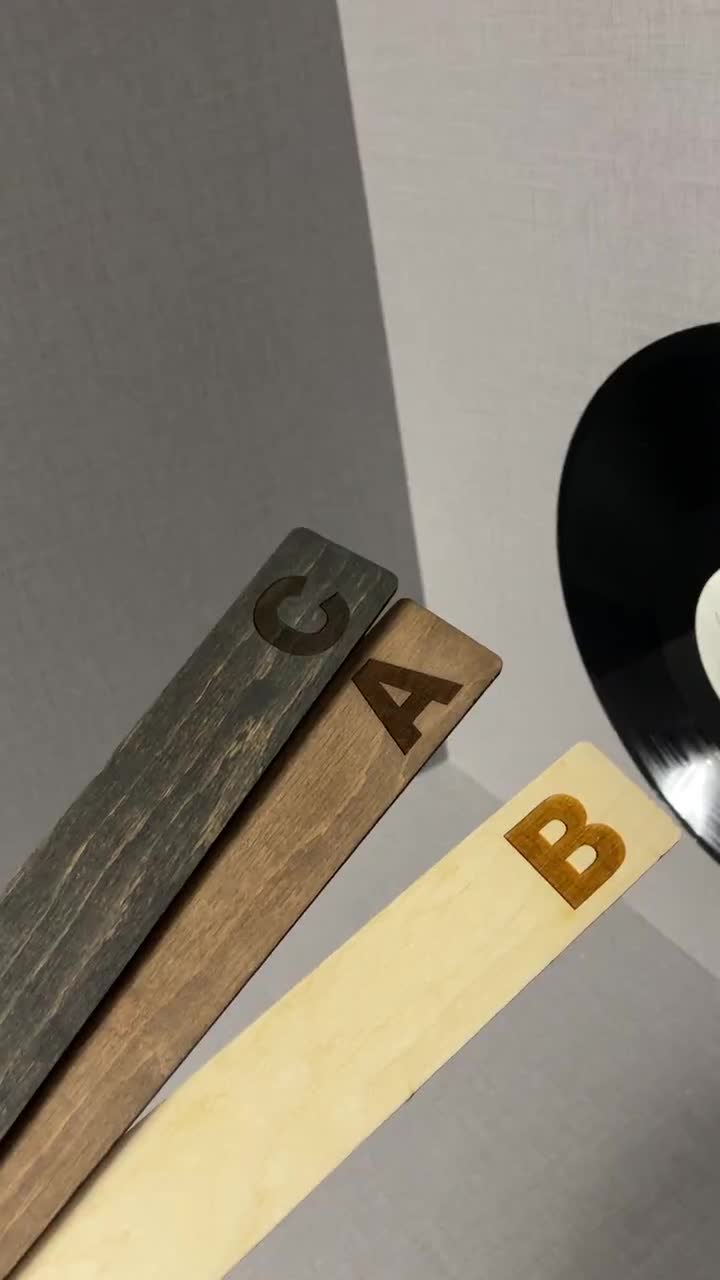 Intercalaire vinyle en bois fait main en France - Séparateur Genre  horizontal - Rangement vinyle