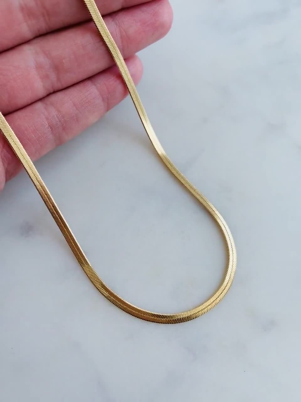 Embajada patrocinador combinar Cadena de espiga Collar relleno de oro de 18kt Collar de - Etsy México