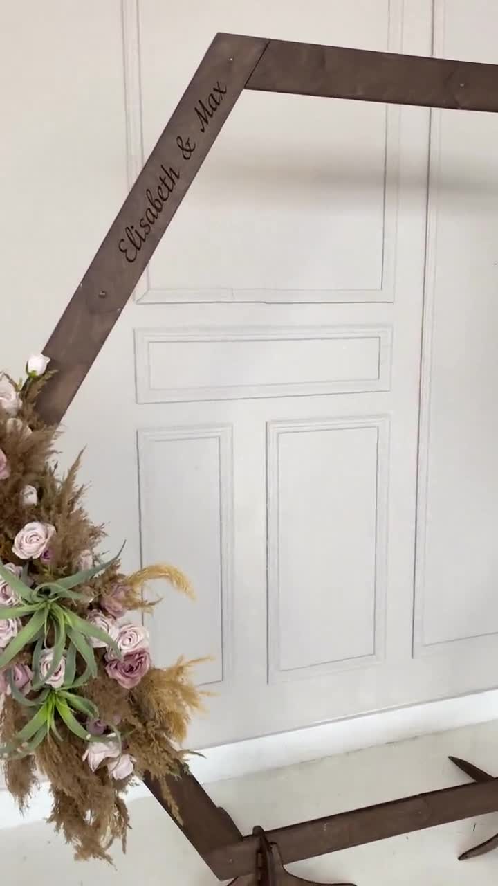 Arco nuziale con fiori, Arco nuziale rustico personalizzato, Arco