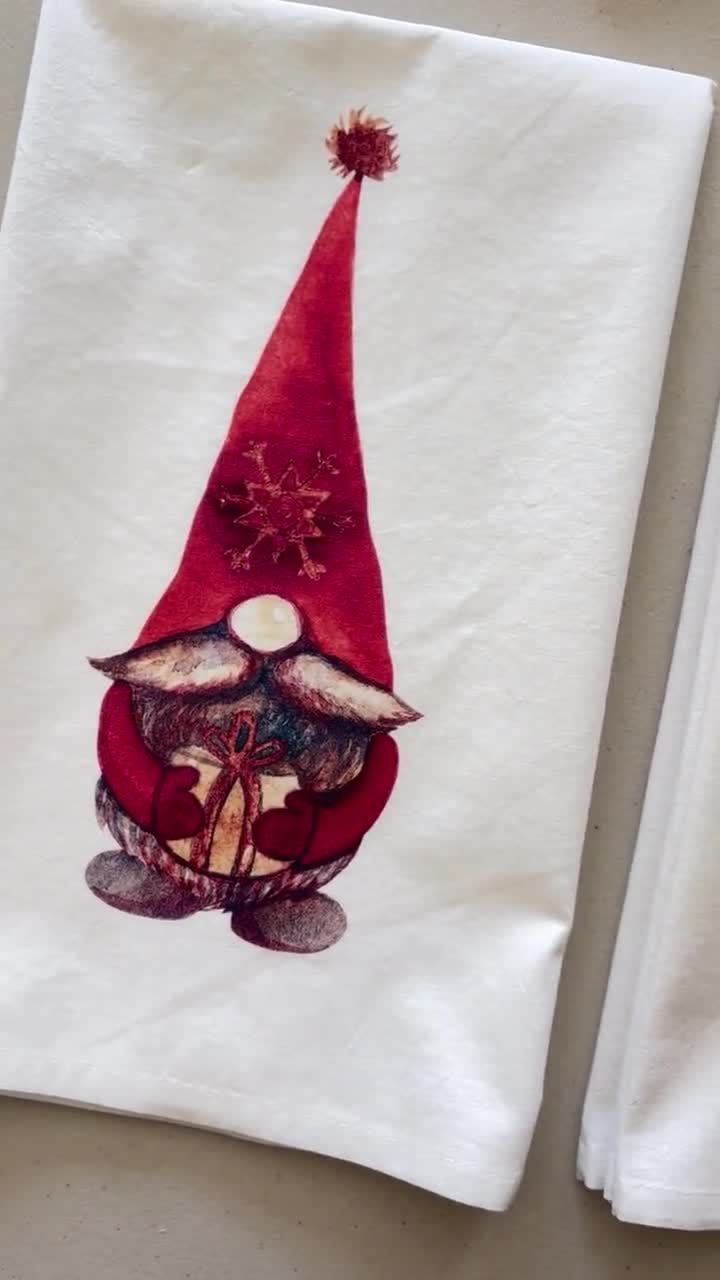 Christmas Gnomes with Moose - Cotton Tea Towel – Indigo Tangerine Retail