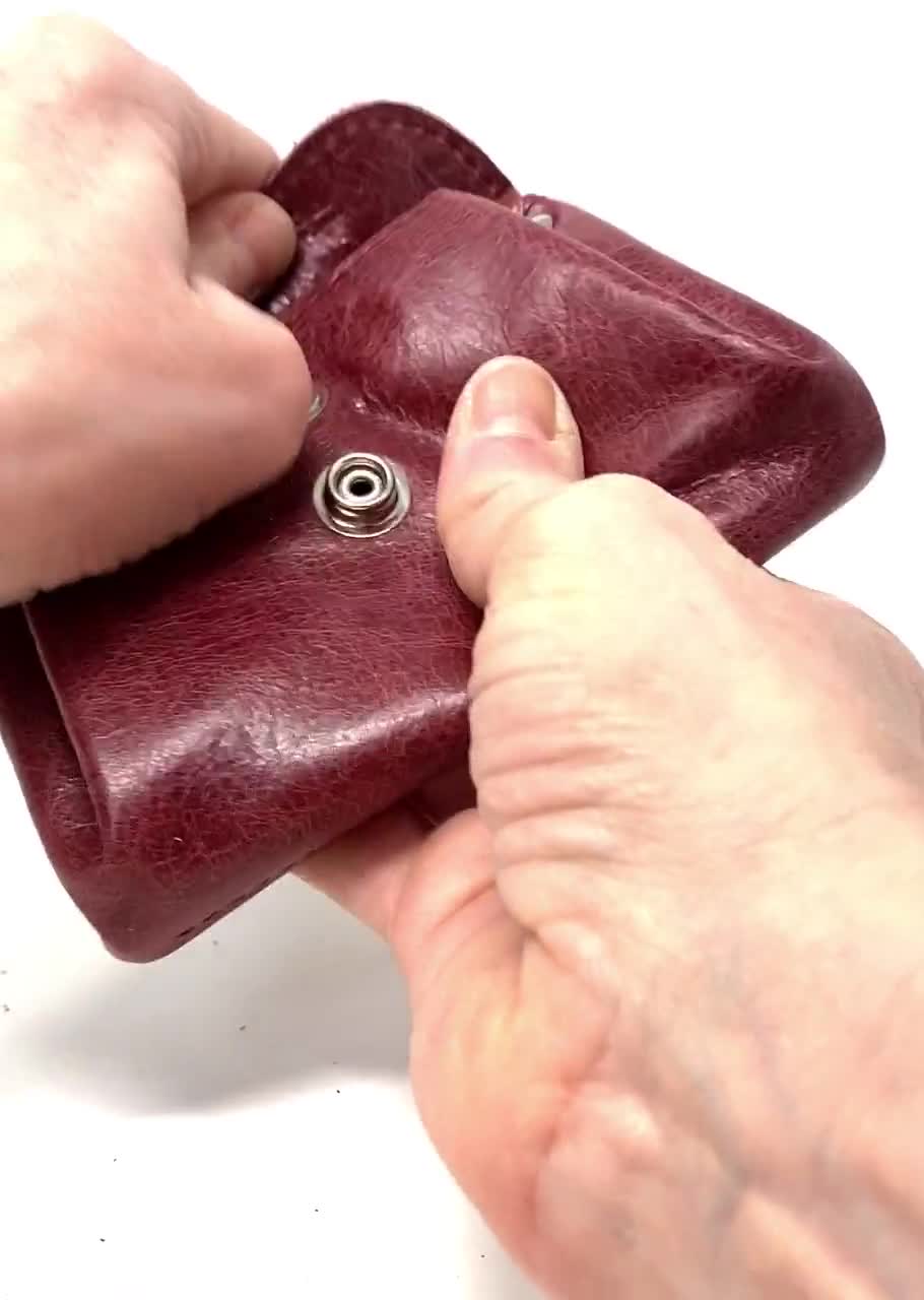 Red Wallet leather , leather wallet red , leather purse, leather wallet , red leather video poster