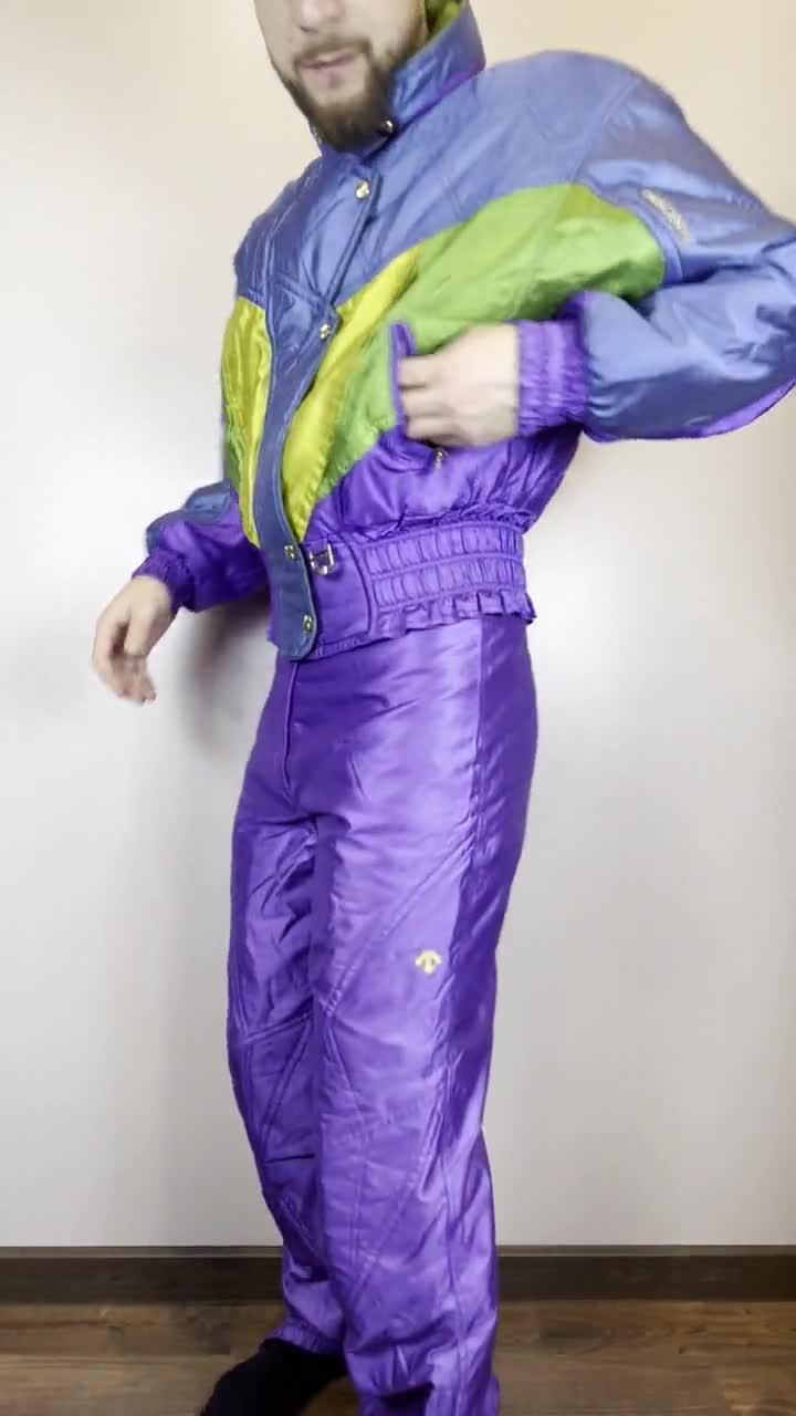 Vintage DESCENTE Ski Suit Retro Ski Suit Snowboarding Suit