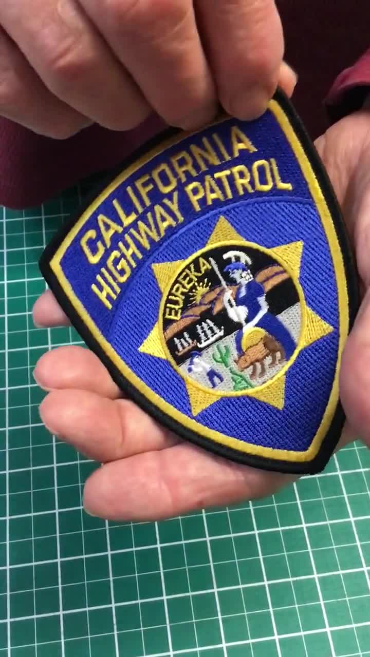 California Highway Patrol Patches , CHP Police Uniform Badges , Ponch Baker  Costume Badges , 80s TV Replica CHIPS Police Costume Badges
