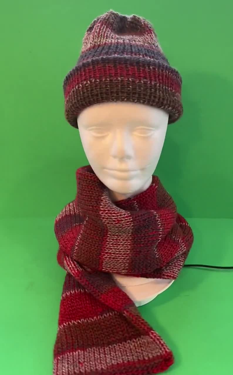 Automatic Muffler Football Hat And Scarf Small Jacquard Knitting