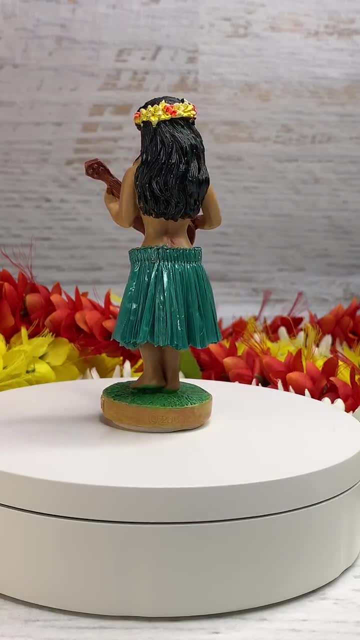 MINI Dashboard Hula Doll - Namele With Ukulele - Resin - Tiki Bar