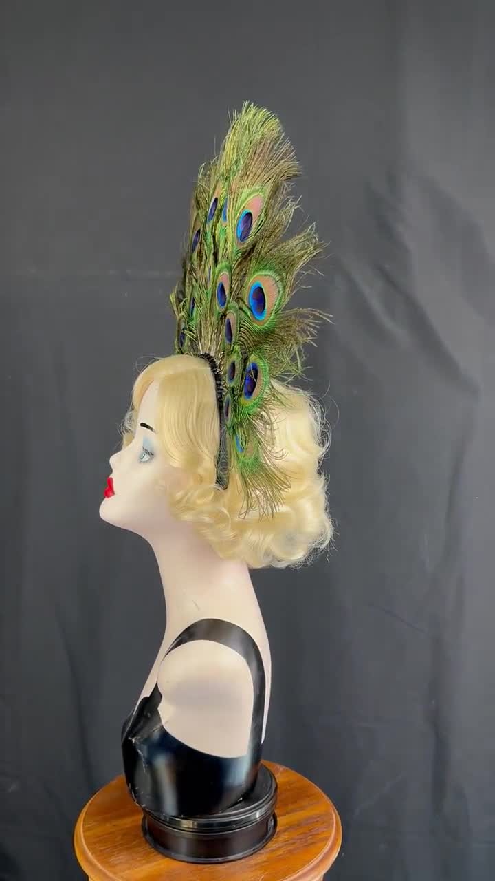 Peacock headpiece -Kentucky Derby- buy Bird Fascinator- Ladies Luncheon