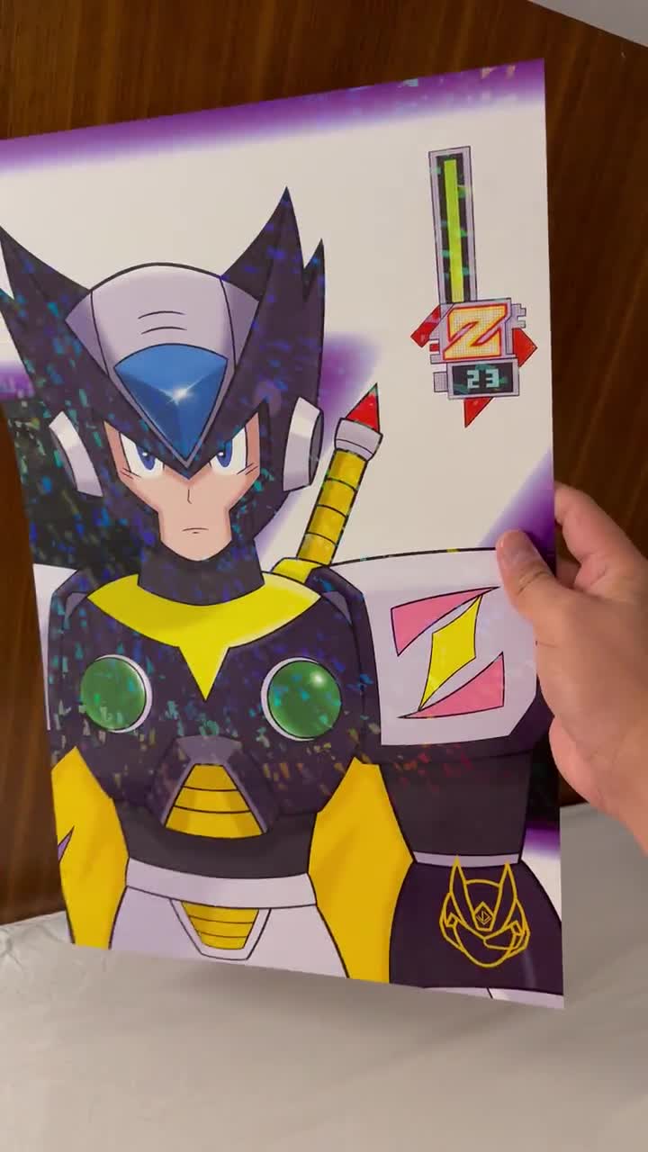 Black Zero - Megaman X - Premium Holographic Poster - 11 X