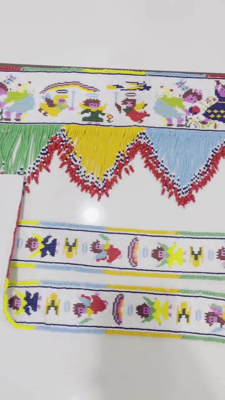 Handmade Glass Bead Door Toran With Latkan: Gujarati Moti Hanging