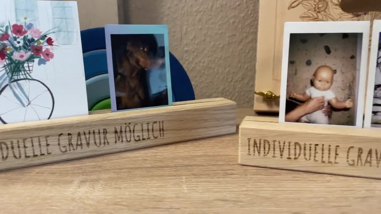 Oak Photo Stand, Polaroid, Wood, Photo Holder, Photo, Gift, Photo Bar, Card  Stand, Card Holder, Wedding, Photo Gift, Instax 