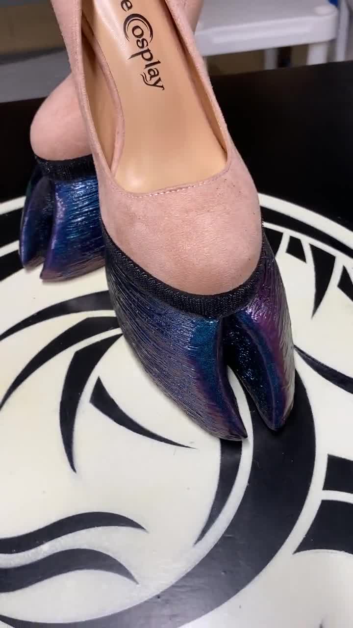 Cloven Hoof Shoes With Custom Colored Hooves 