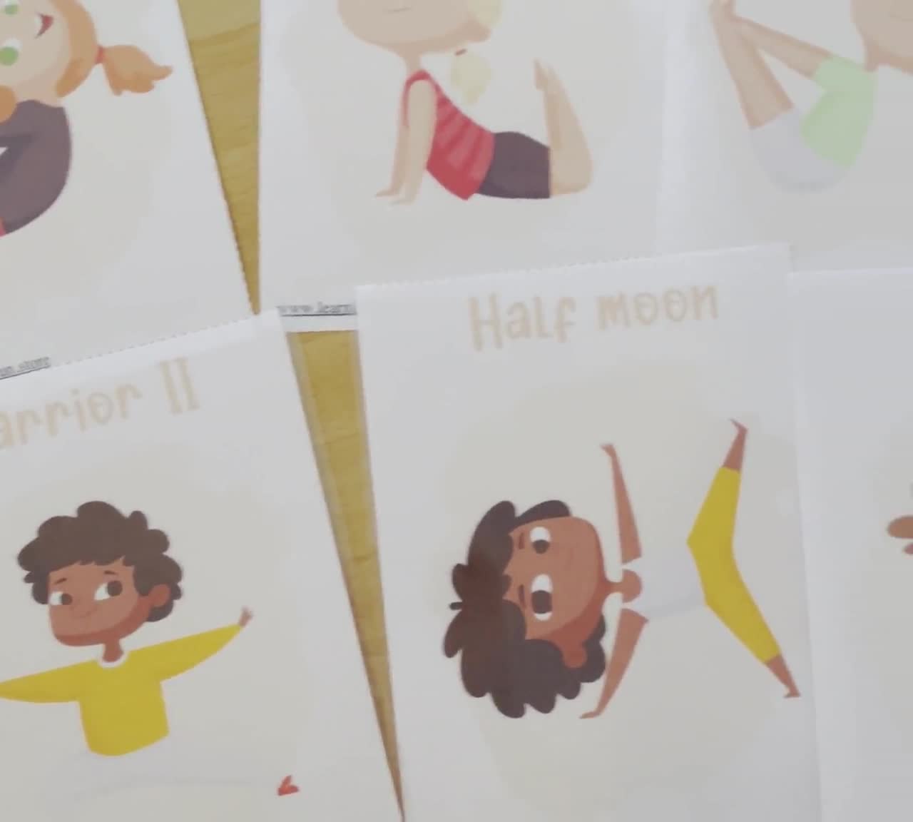 Kids Yoga Cards, Childrens Yoga Pose, Yoga Flash Cards, Montessori