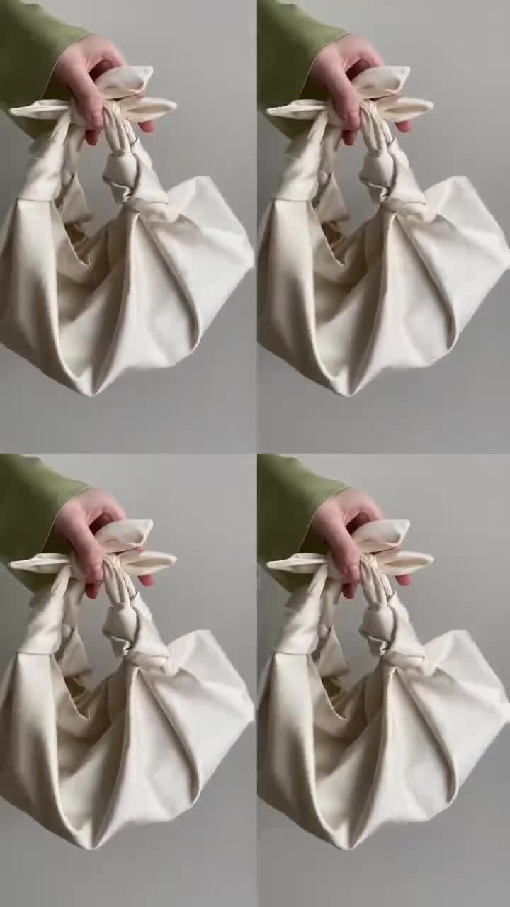 Small Satin Bag With Knots | Cocktail Bag | Evening Purse
