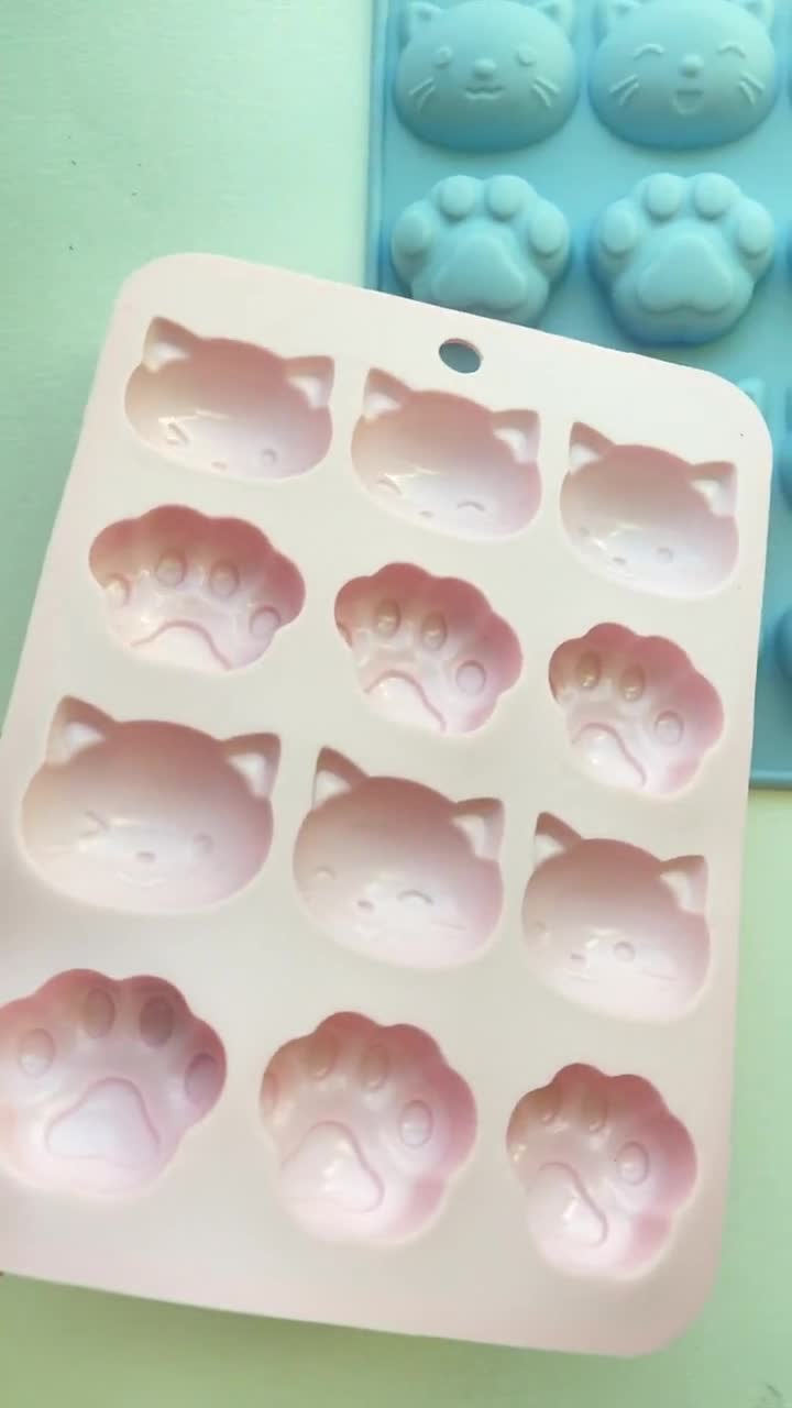 Silicone Cute Cat Paw Ice Cream Mold DIY Mold Ice Cube Tray Maker Chocolate  Dessert Accessories