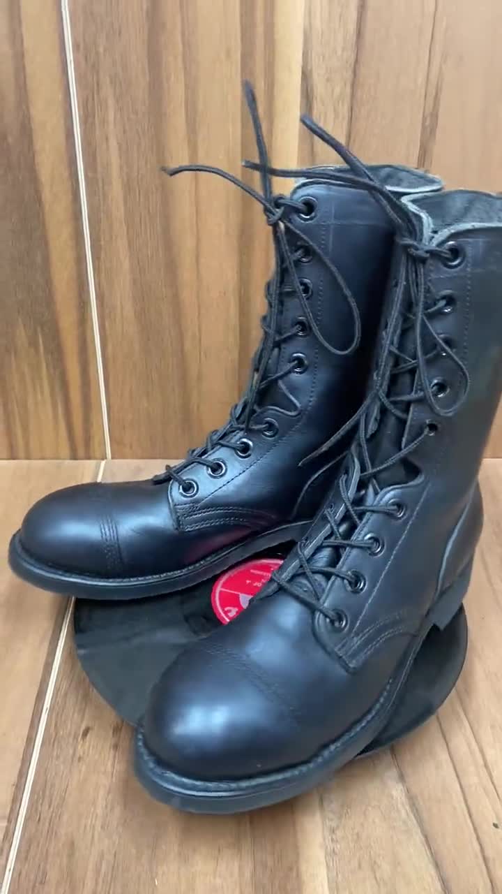 NOS 1984 Combat Jump Utility Army Boots Steel Toe Size 5N Made in