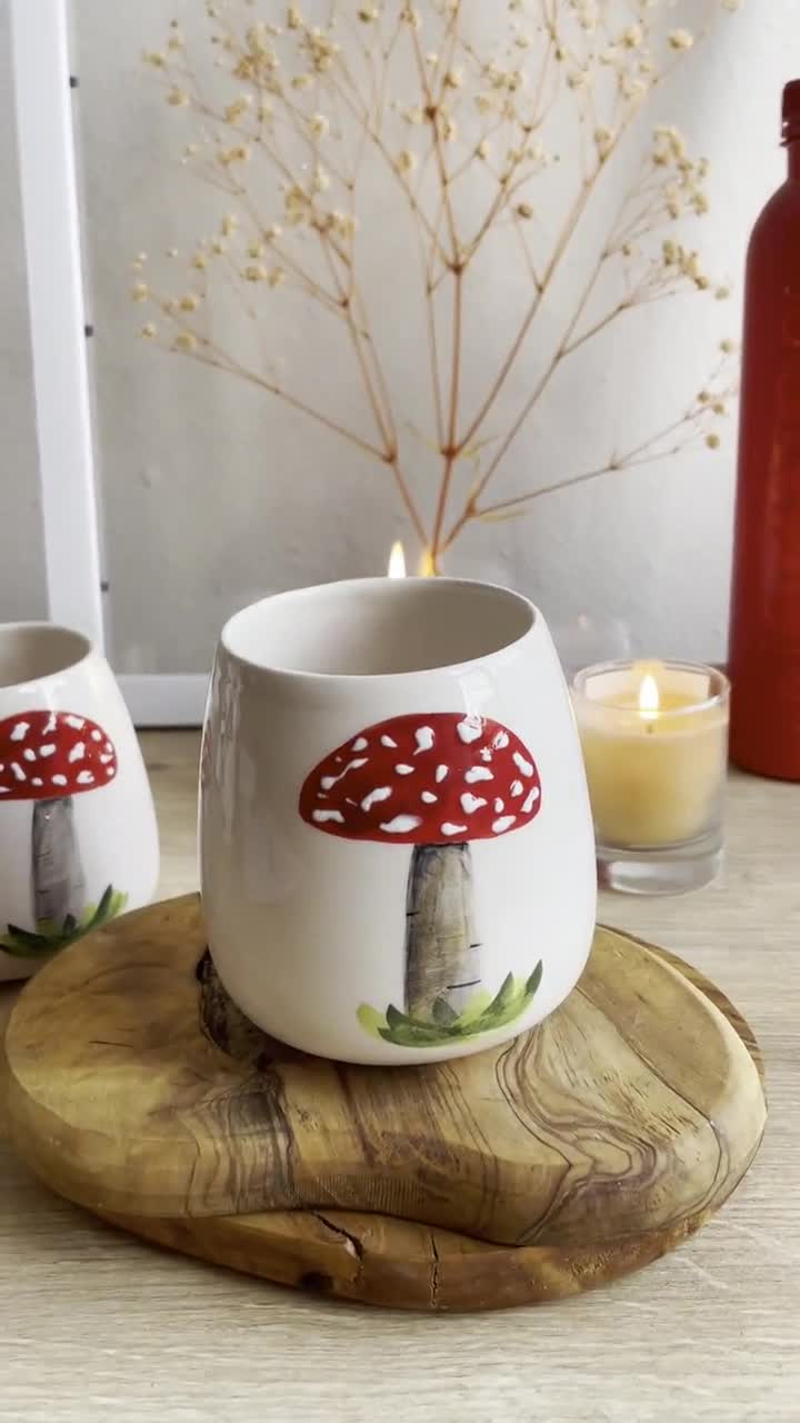 Mushroom Mug Espresso Cup Cottagecore Mug Ceramic Travel Mug Espresso Cup  Mycology Magic Mushrooms Mushroom Decor 