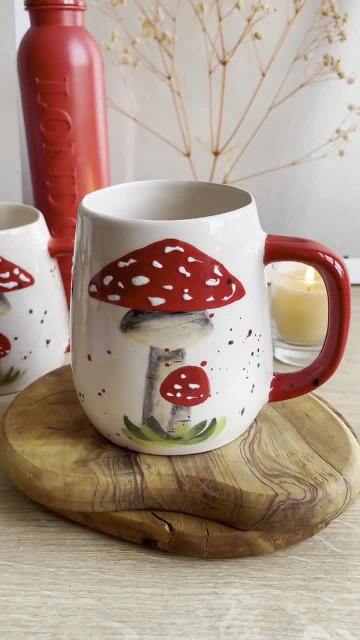 Mushroom cup 6oz, cappuccino mug, small cup 160ml, espresso cup, goblincore  mug. - Shop LekaCeramics Cups - Pinkoi