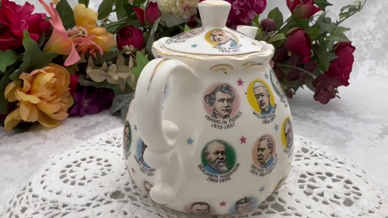 Presidents Teapot Chadwick-miller 1966 - Etsy