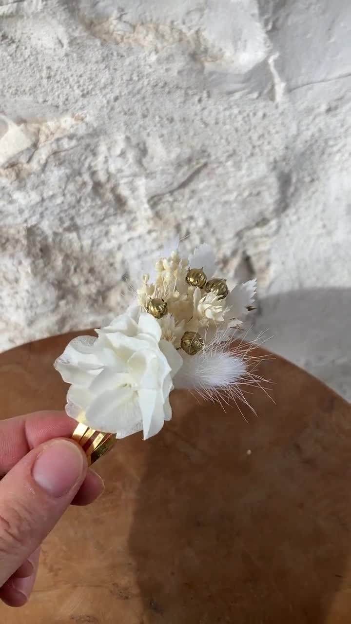 NYGGTYK 2 fermagli per capelli da donna, con fiori di peonia, fermagli per capelli da donna, accessori per capelli a forma di fiore rosso, bianco