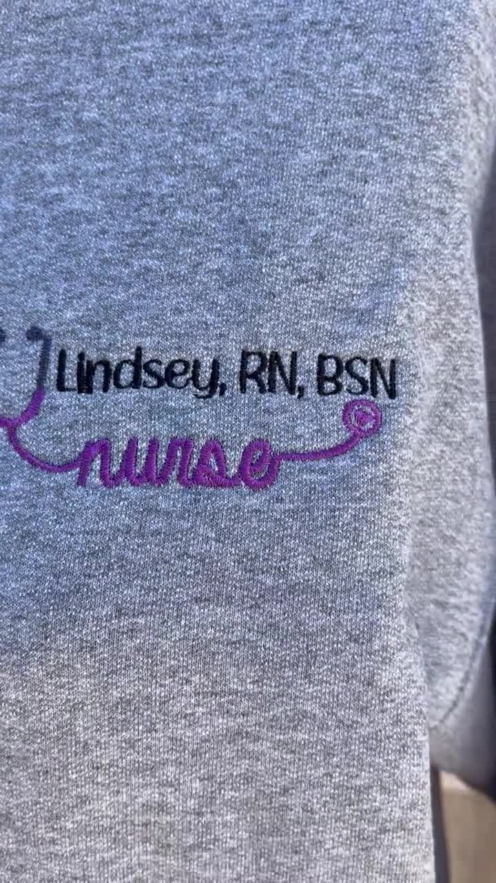 LewLewLovelies Mononogram Sweatshirt, Monogram Pullover, Quarter Zip, Nurse Sweatshirt, Nurse Monogram, Nurse Shirt, Nurse Quarter Zip, Nurse Gift Swag