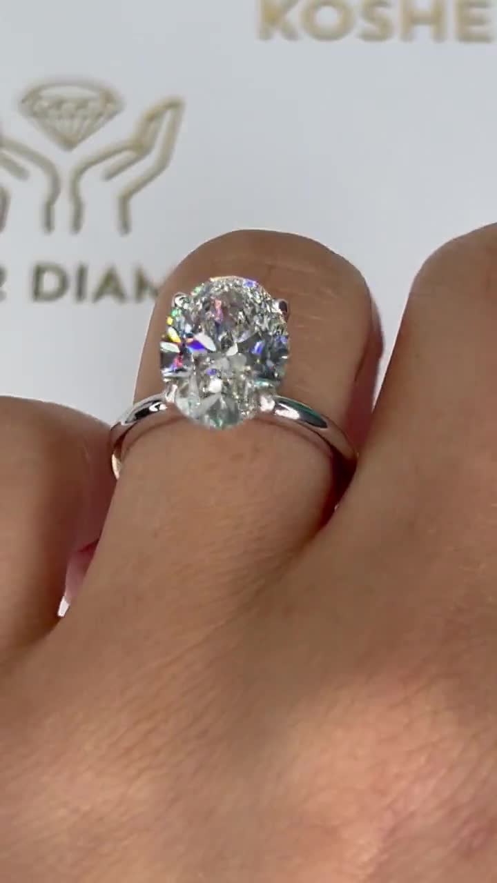 RARE D Color VVS2 Clarity 4 Carat IGI Certified Oval Cut Lab