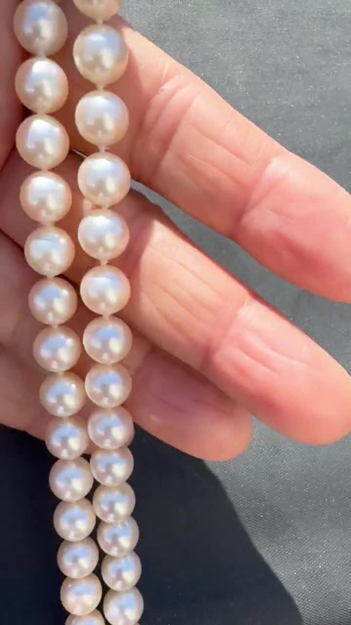 Collier Mikimoto en perles de culture Akoya avec fermoir en or