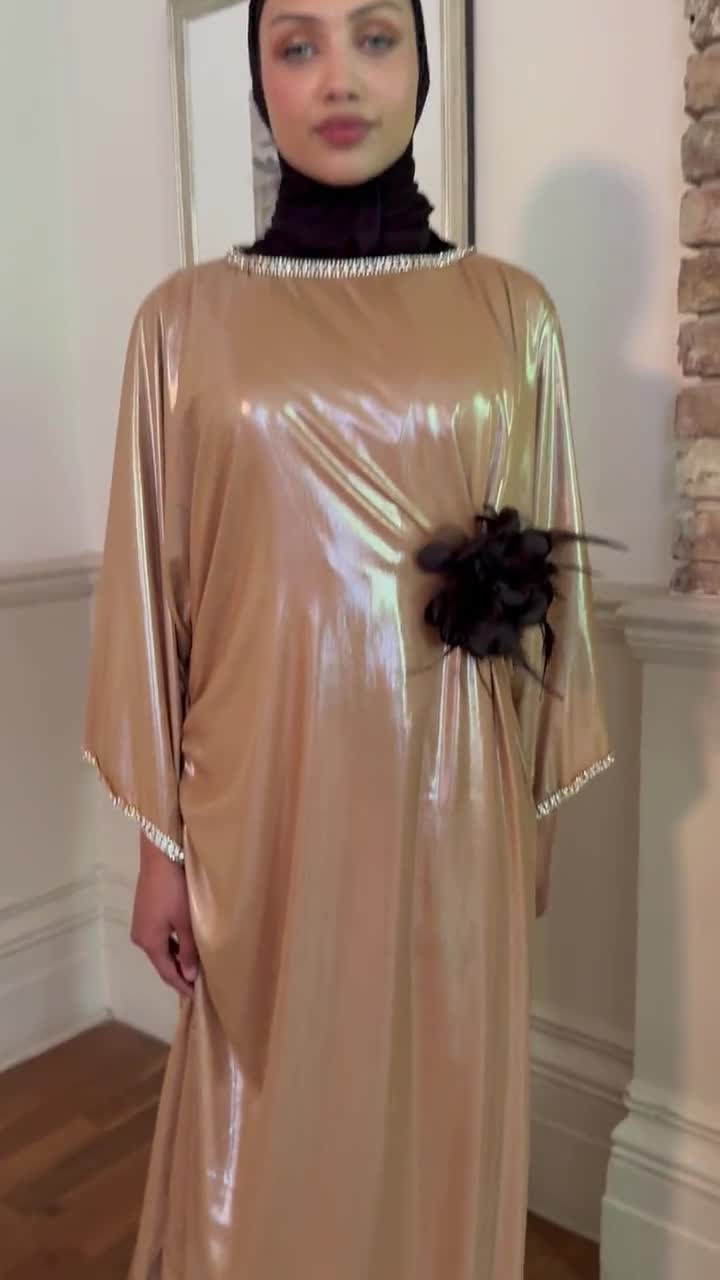 slim fit dress slacks Iris Long Sleeve Satin Maxi Dress / Blush Gold | Meshki