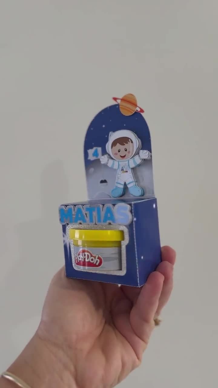 Space Play-doh Box, Astronaut Play-doh Favor Box, Astronaut Party Favors,  Space Party Deco, Play-doh Favor Box, Play-doh Personalized 