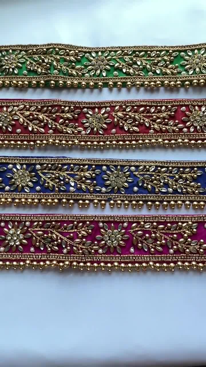 Stunning Premium Saree Belt Designer Saree Waist Belts Waist Saree Belt and  Kamarbandh for Women Zari Belt for Women Belt Hip Belt Handmade -   Denmark