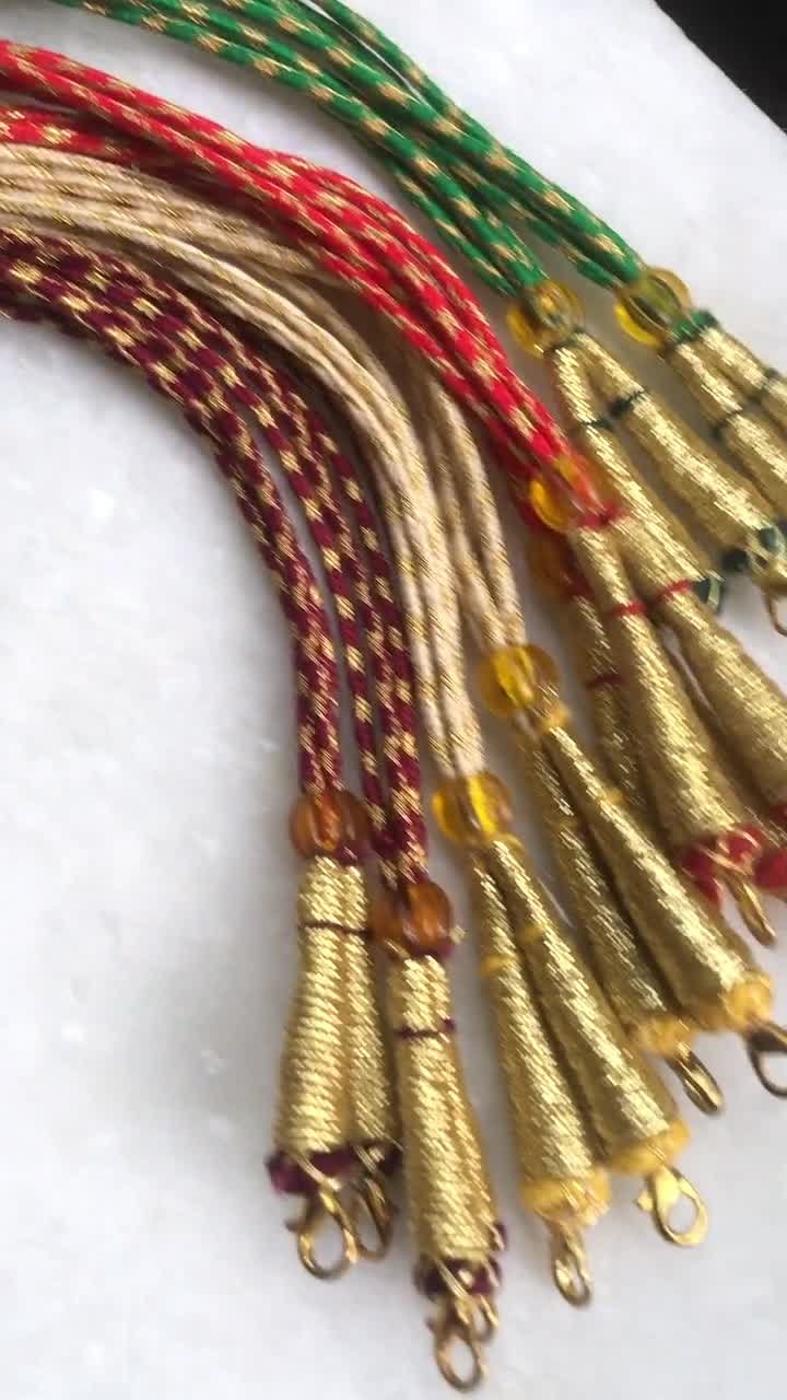 Indian Back Ropes Cord for Necklace Jewelry Multi Color Adjustable