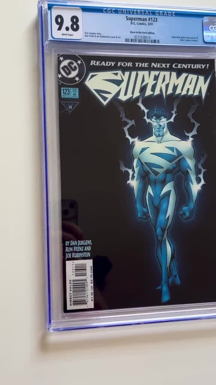 SUPERMAN #123 CGC 9.8 | Glow-in-the-dark Cover | 1st Electric Blue