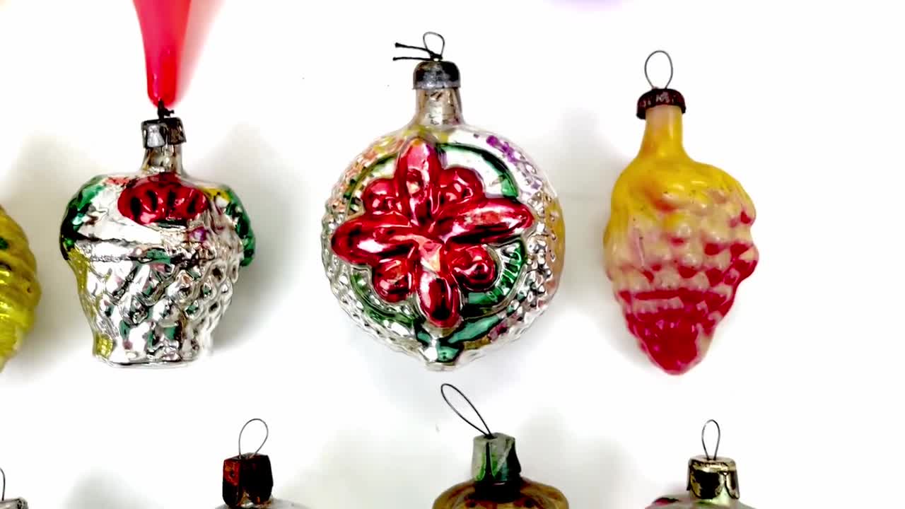 ヴィンテージ ソ連 ガラス クリスマスツリー オーナメント クリスマス