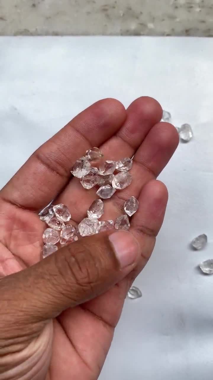 天然原石ハーキマーダイヤモンド原石/5個ホワイトクリスタル