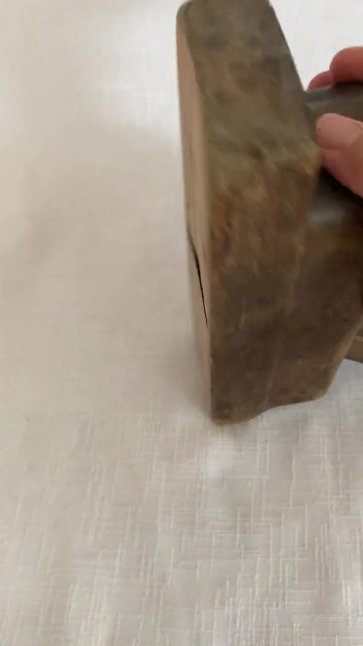 Râpe à Bois Ancienne - Outil à Main Plate 30 Cm, Acier Et Plastique, Douce