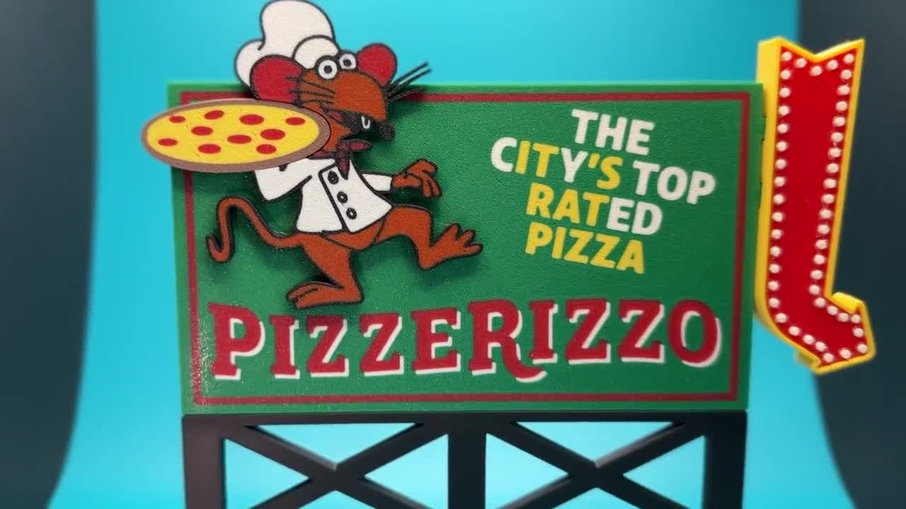 Pizzerizzo Billboard Desk Sign