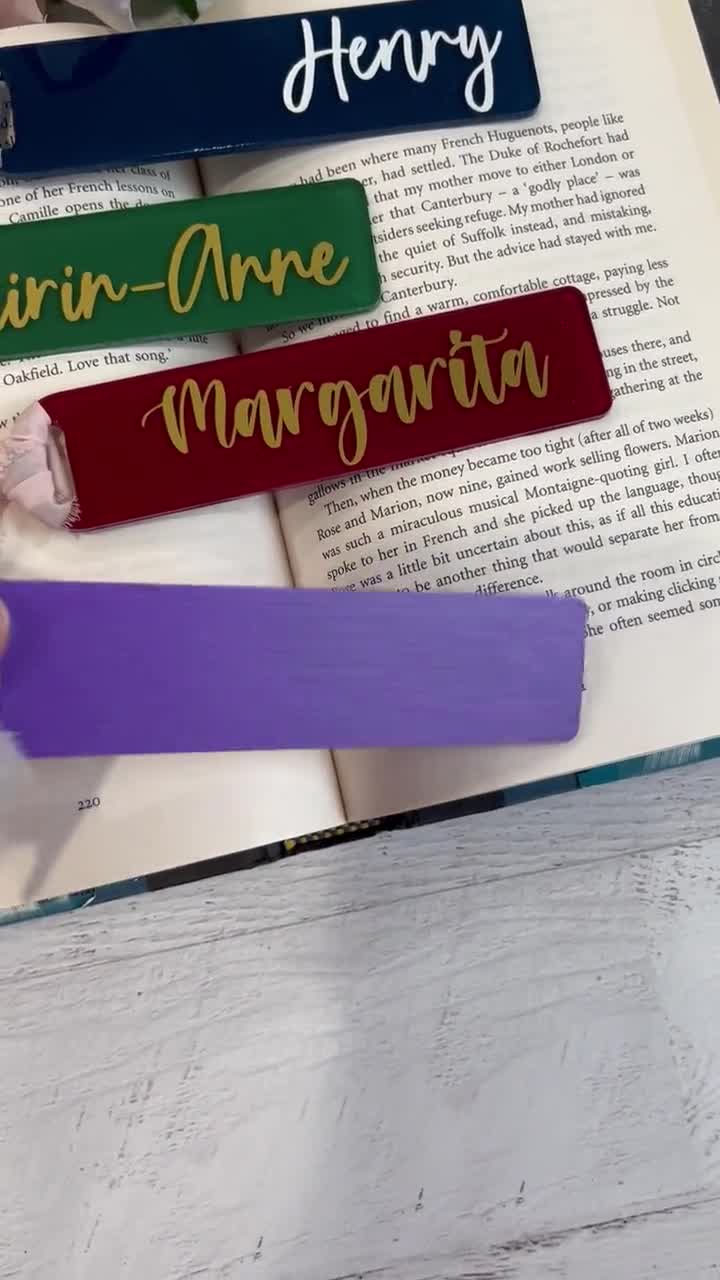 Personalized Acrylic Bookmark, Personalized Wedding Favors