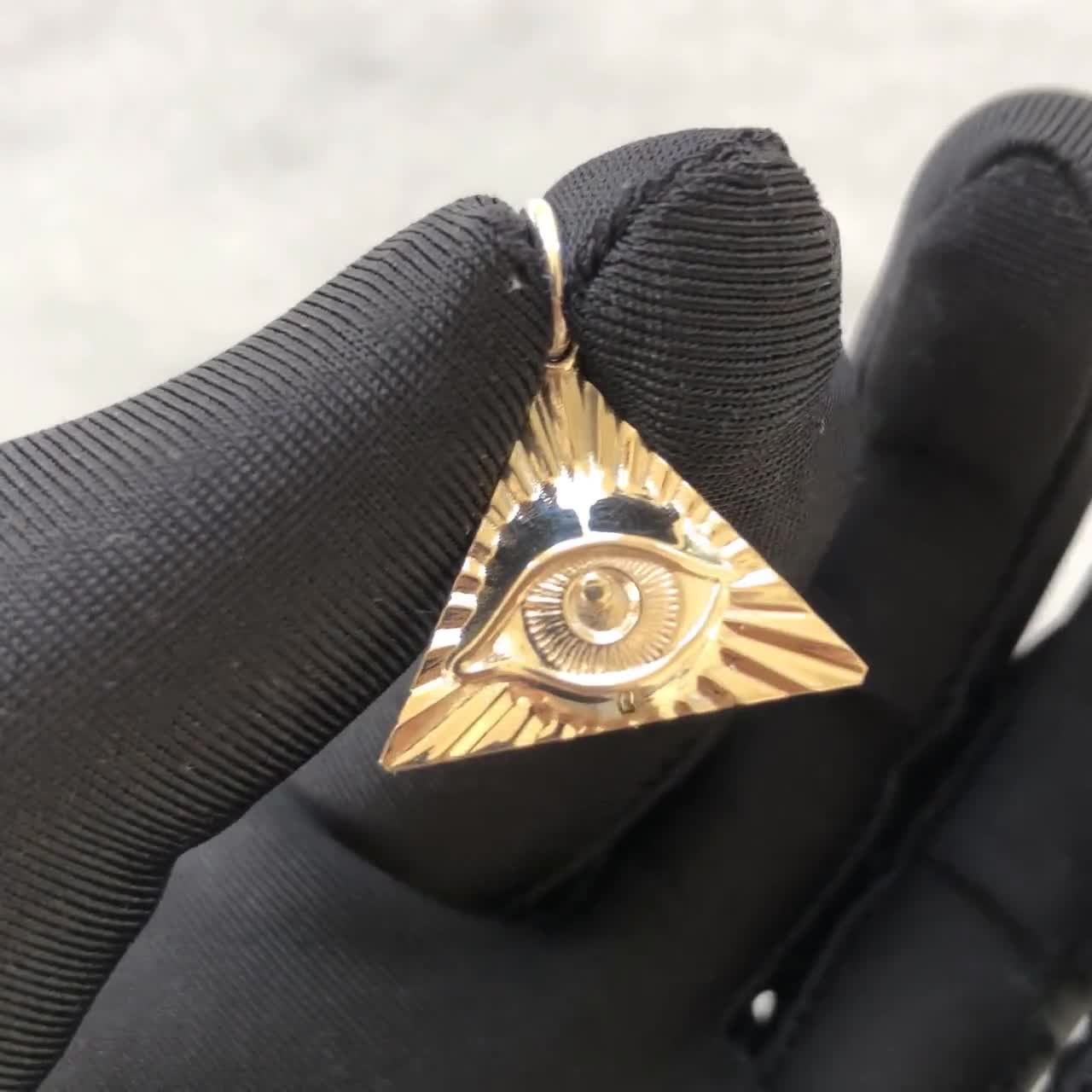 MINI Illuminati Pendant 0.75 14k Solid Gold - Etsy Canada