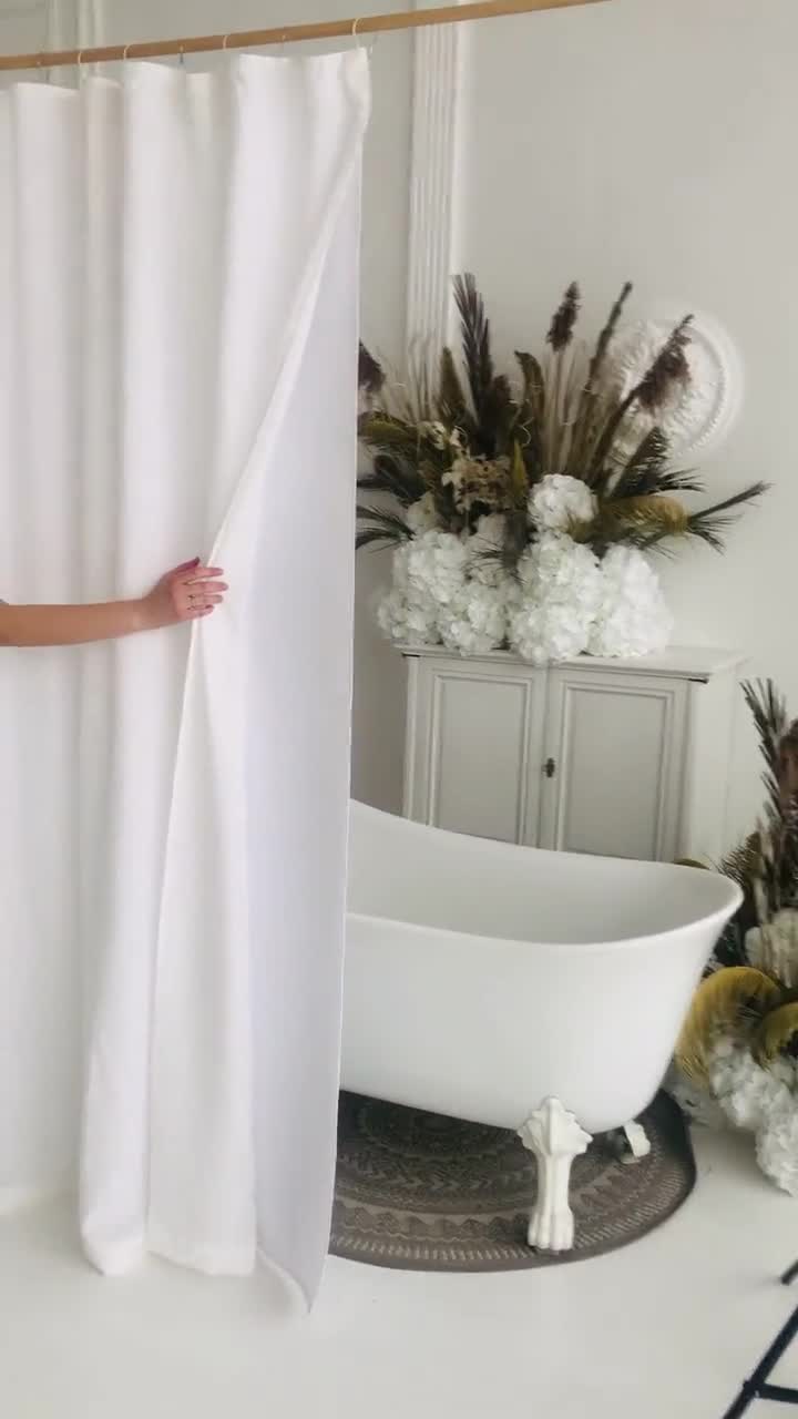 Cortina de ducha con forro de ducha, cortina de ducha de estilo simple y  moderno, cortina de baño de tela de poliéster, decoración del hogar, juego  de