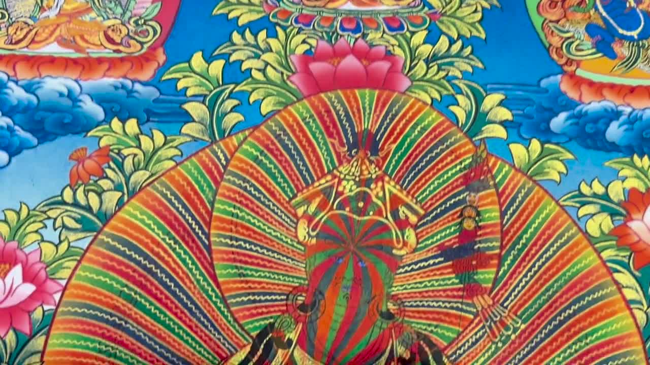 Master Quality 24k Gold Guru Rinpoche in Rainbow Body