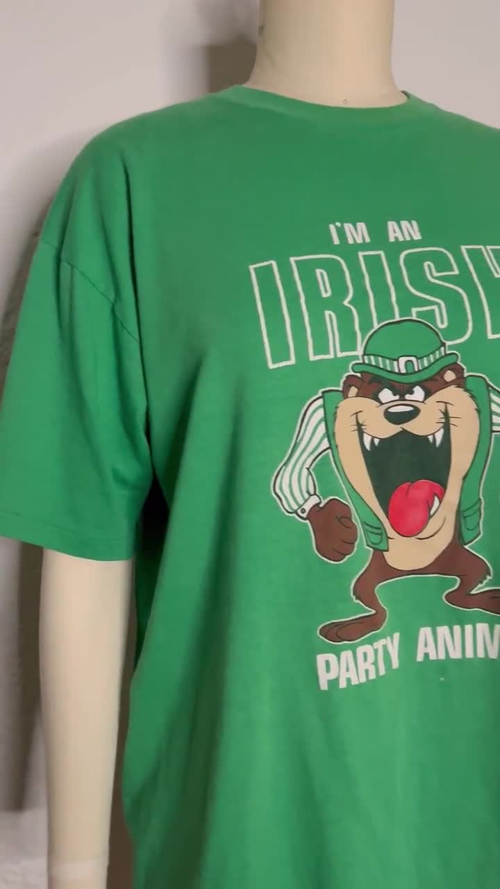 Vintage 90s Taz Tasmanian Devil Single Stitch XL I'm an Irish