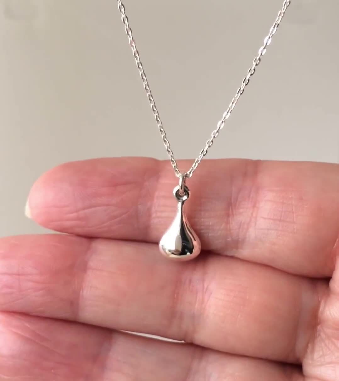 Sterling Dangle Teardrop Pendant | Silver Droplet Pendant | 925 Ring & Droplet Pendant | Keiser popular Sterling Jewelry | Sterling Silver Pendant