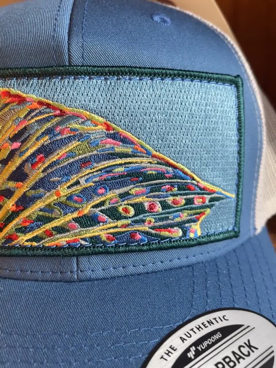 Embroidered Doodle Tarpon Patch Trucker Hat