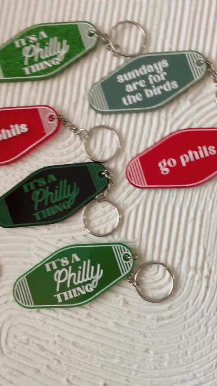 TheRedheadDesignShop It's A Philly Thing - Go Birds - Philly Sports Keychain - Retro Key Chain - Philadelphia Gifts - Basket Stuffer