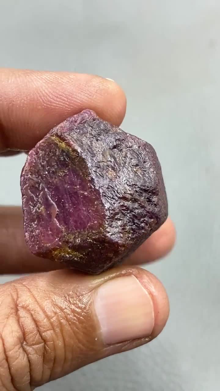 Untreated Red Ruby Specimen: 251.75 Carat Karnataka Ruby Crystal
