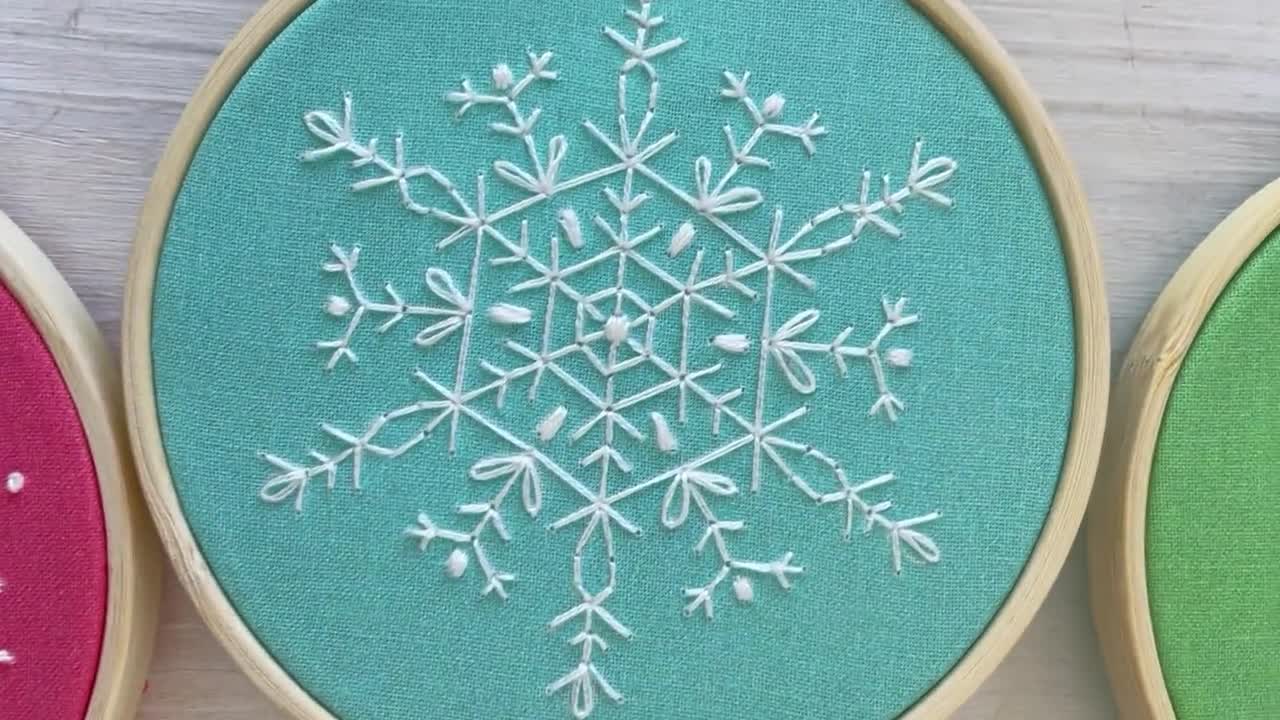 Christmas Light: Festive Embroidery Kit. Simple Christmas Tree