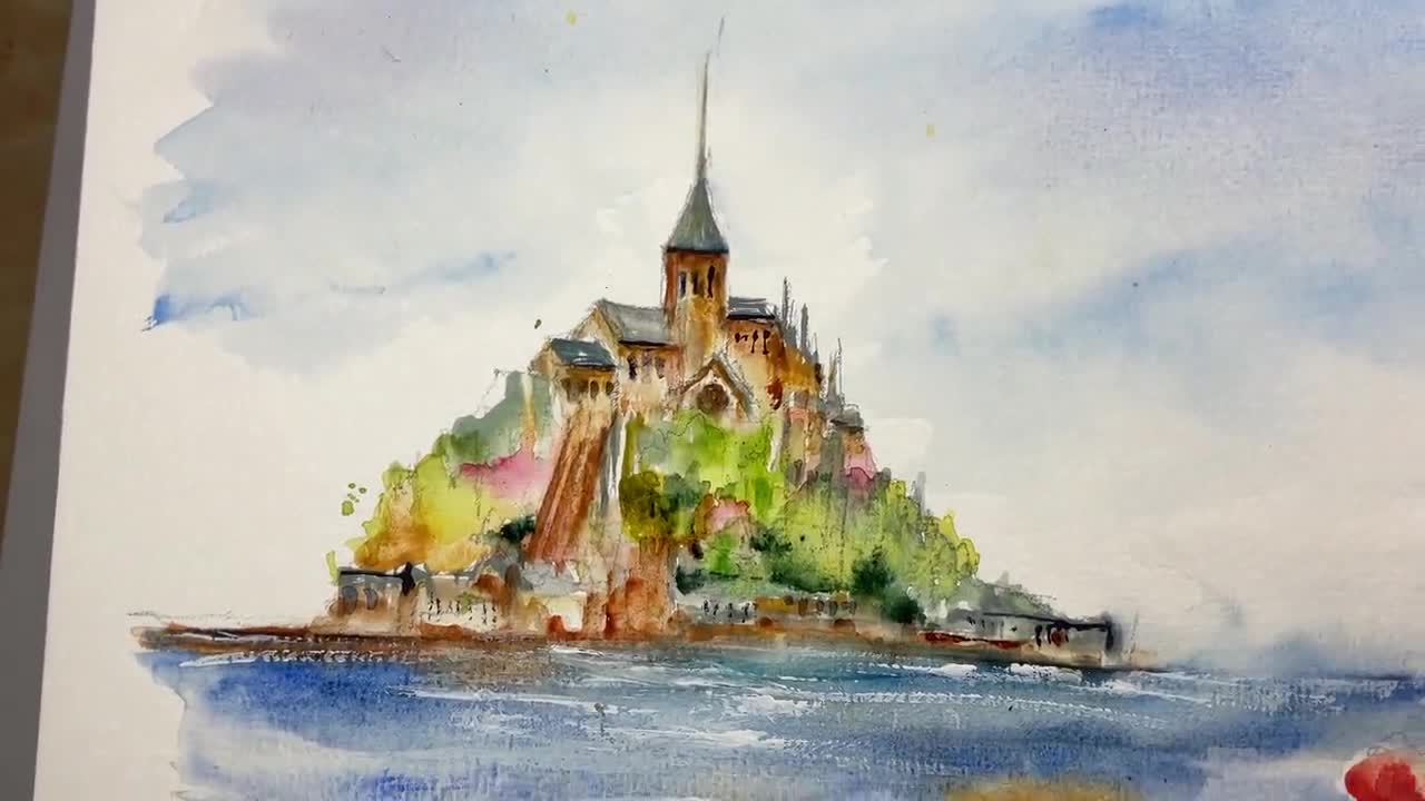 フランスのノルマンディーにあるモン・サン＝ミシェル修道院の